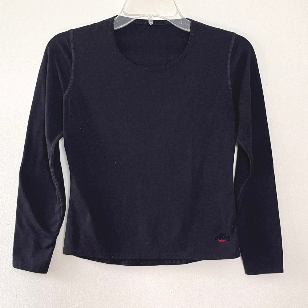 Hot Chillys Womens‎ Long Sleeve Thermal Top Shirt Base Layer Black Scoop Neck S